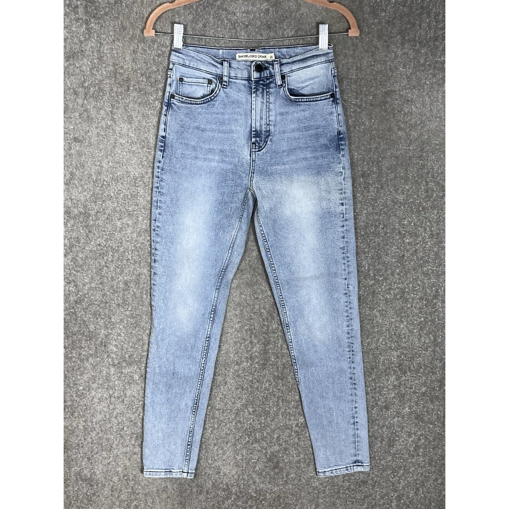 Unemployed Denim Skinny Jeans Women Size 26 Blue Light Wash 5 Pocket High Rise